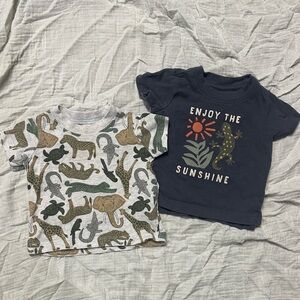 Carter's Jungle Animal and Navy Graphic T-Shirts